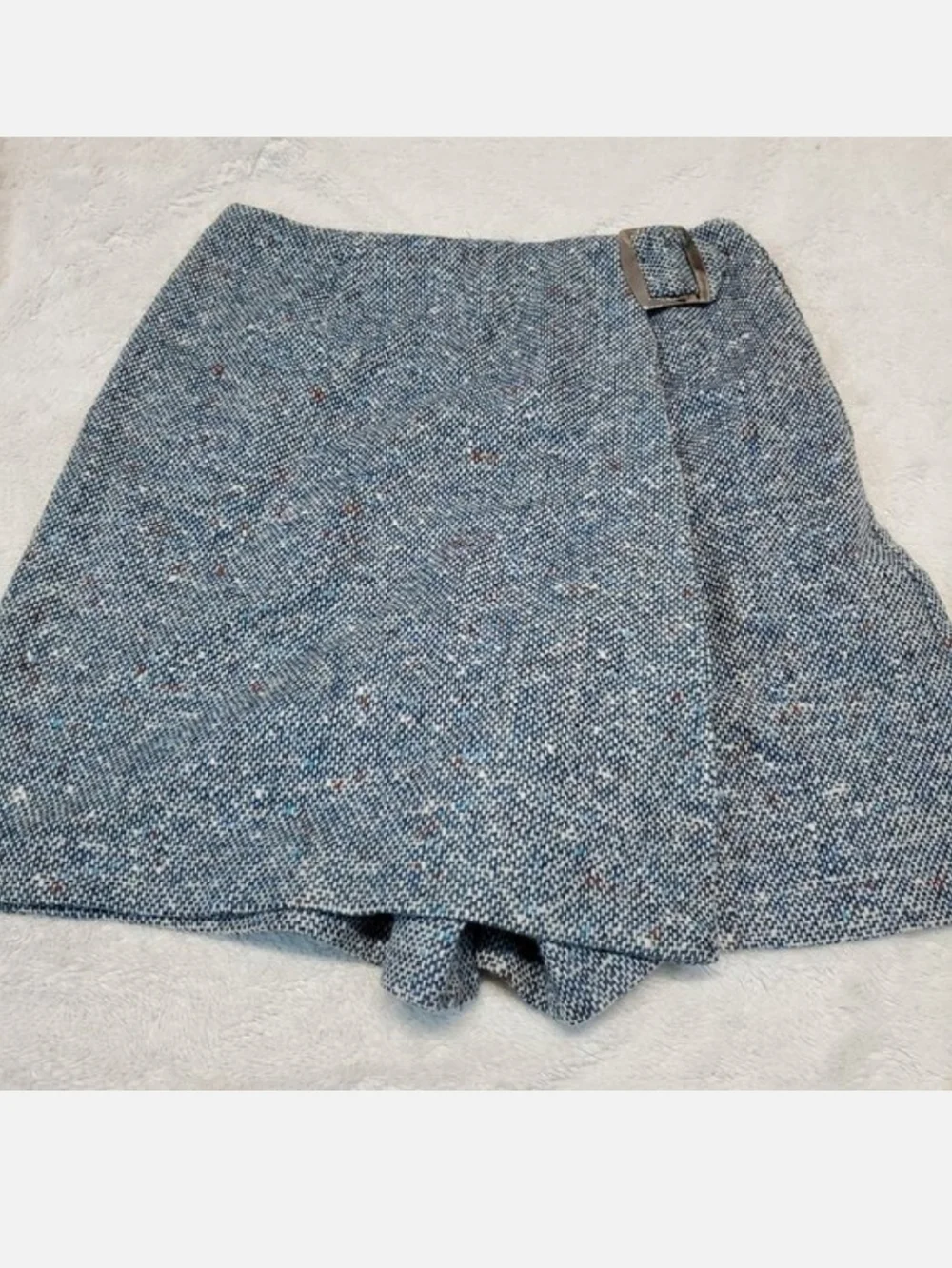 Vintage Ship n' Shore Blue White Tweed Skort Girl Tween 16 XL Retro Femininej